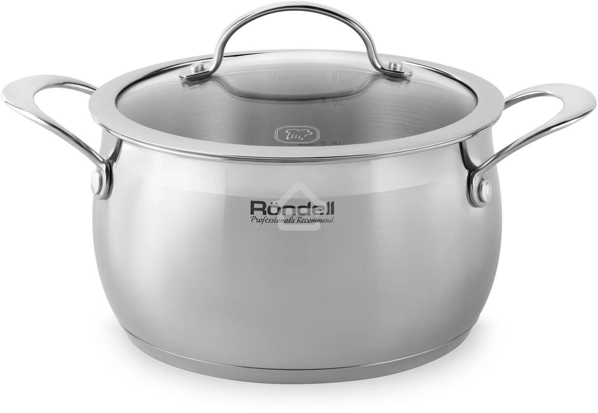 Кастрюля Rondell Admiring RDS-725, 3.8л, 20см, с крышкой, сталь