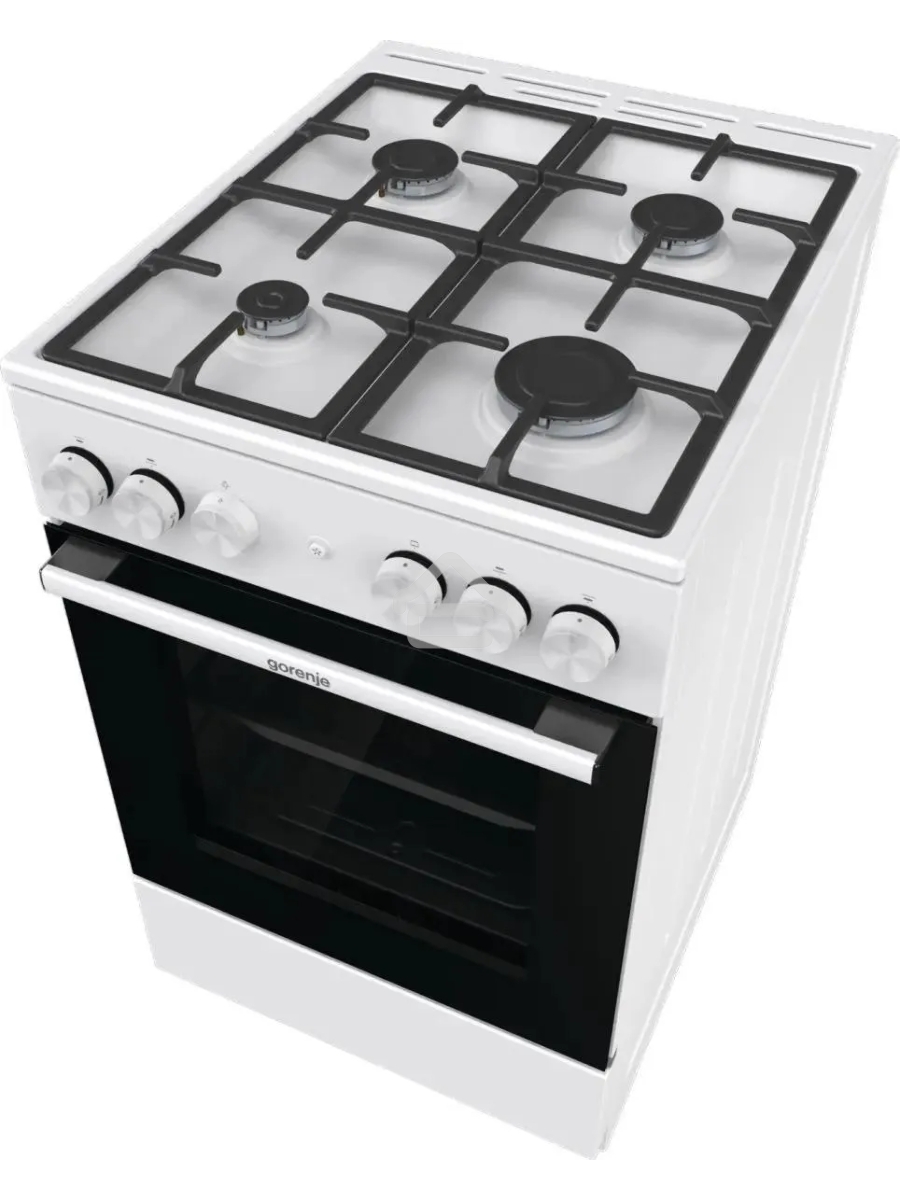 Плита газовая Gorenje GG5A11WF белый, конфорок 4 газовых, духовка 70 л, 50 см x 85 см x 59.4 см