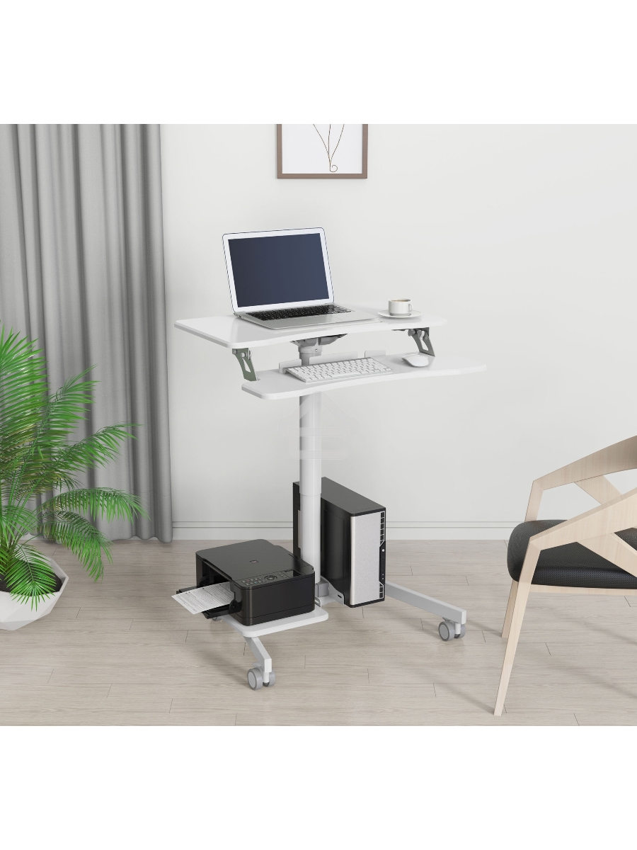 Стол для ноутбука Cactus VM-FDS108 столешница МДФ белый 71x39.2x110см (CS-FDS108WWT)