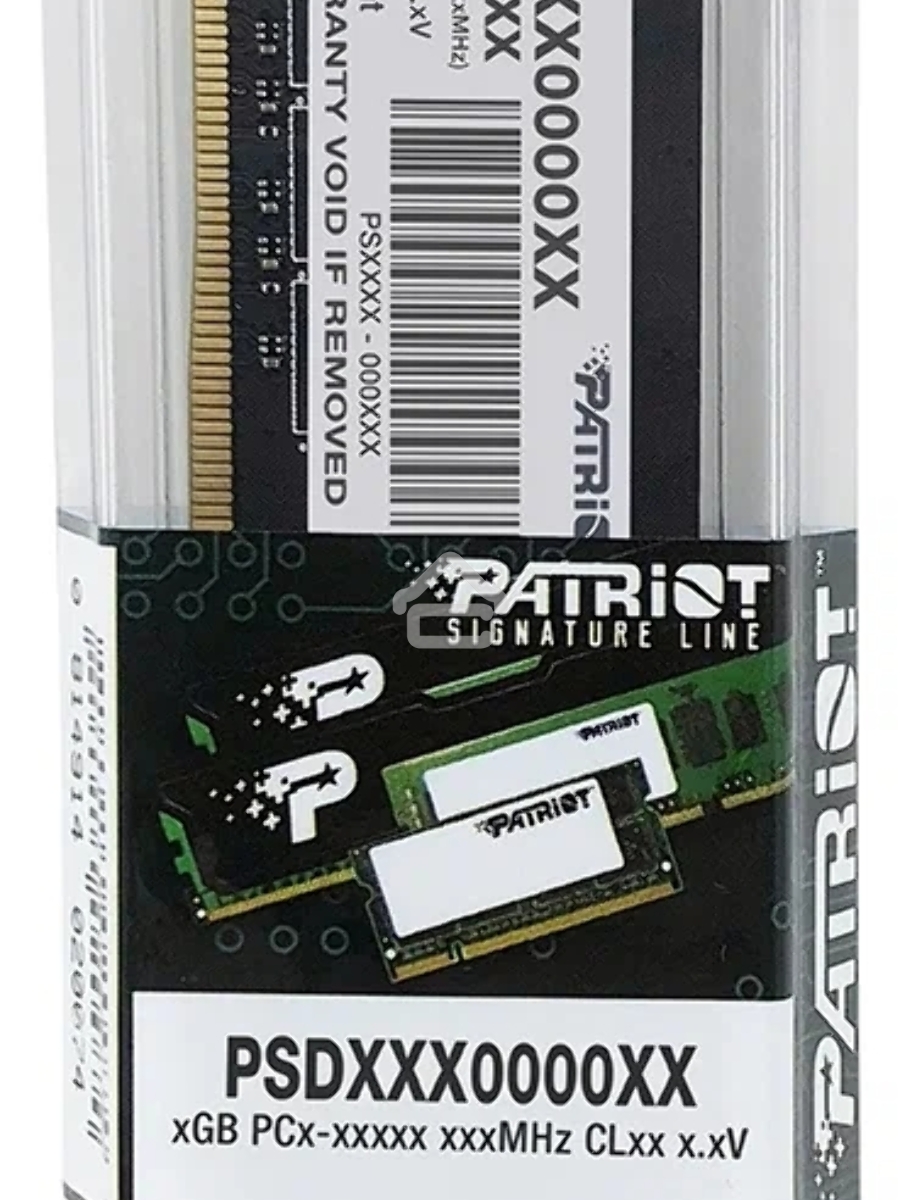Оперативная память Patriot Signature, DDR4, 8GB (1x8 GB), 3200 MHz, CL22, DIMM