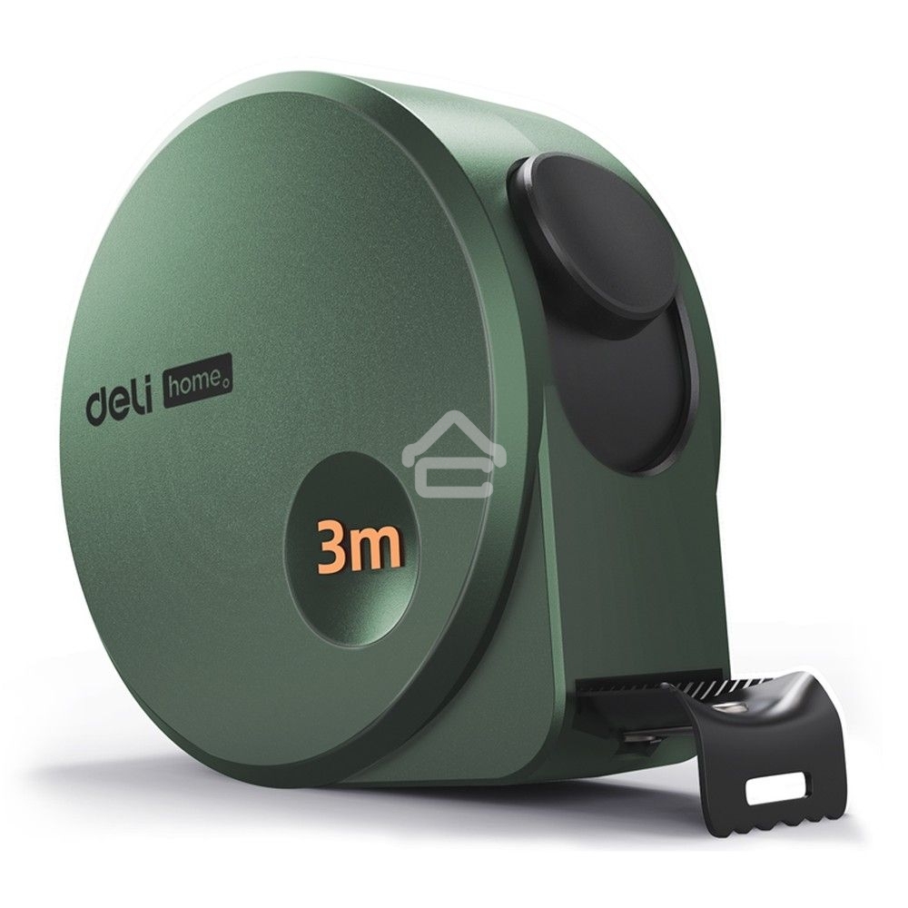 Измерительный и разметочный инструмент Deli Рулетка Home Series Green HT8316L 3м х 16мм, эксклюзивный дизайн, корпус - высококачественный софттач пластик