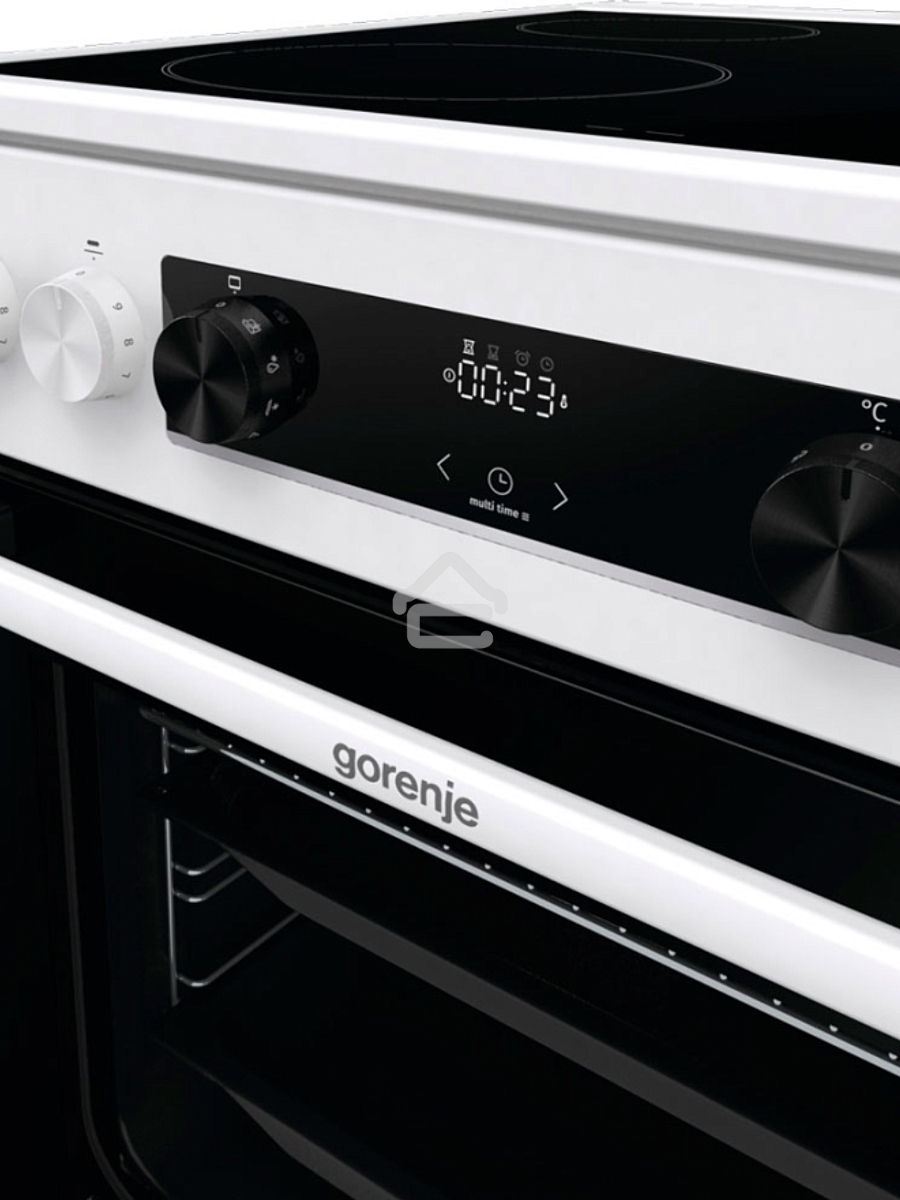 Плита электрическая Gorenje GEC6C40WD белый, конфорок 4 электрических, духовка 71 л, 60 см x 85 см x 60 см