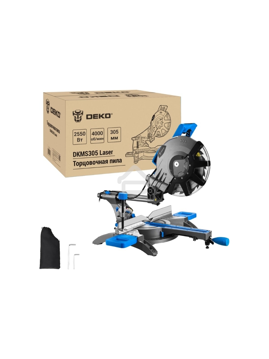 Торцовочная пила Deko DKMS305 Laser 2550Вт, 305мм 084-1060