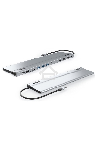 Адаптер VCOM TypeC -->3*USB3.0+2*USB2.0+VGA+RJ45+SD+TF+AUD+HDMI+DP+2*USB3.1 Data+PD<CU4703>