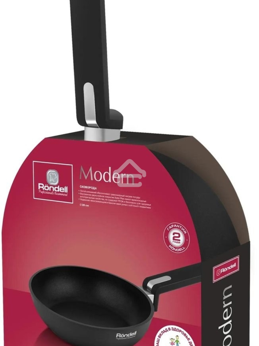 Сковорода Rondell Modern RDA-1721, 26см, без крышки, черный