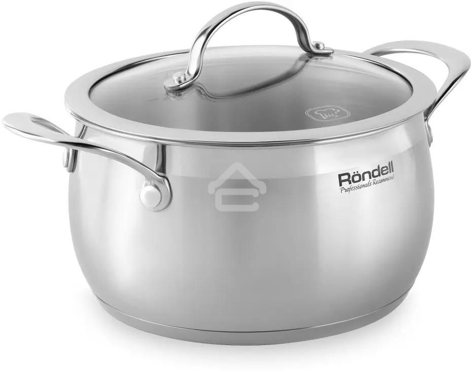 Кастрюля Rondell Admiring RDS-725, 3.8л, 20см, с крышкой, сталь