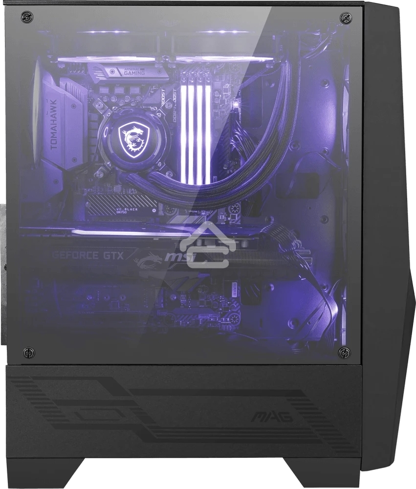 Компьютерный корпус MSI MAG FORGE 100M / mid-tower, ATX, tempered glass side panel / 2x RGB 120mm & 1x 120mm fans inc. / MAG FORGE 100M