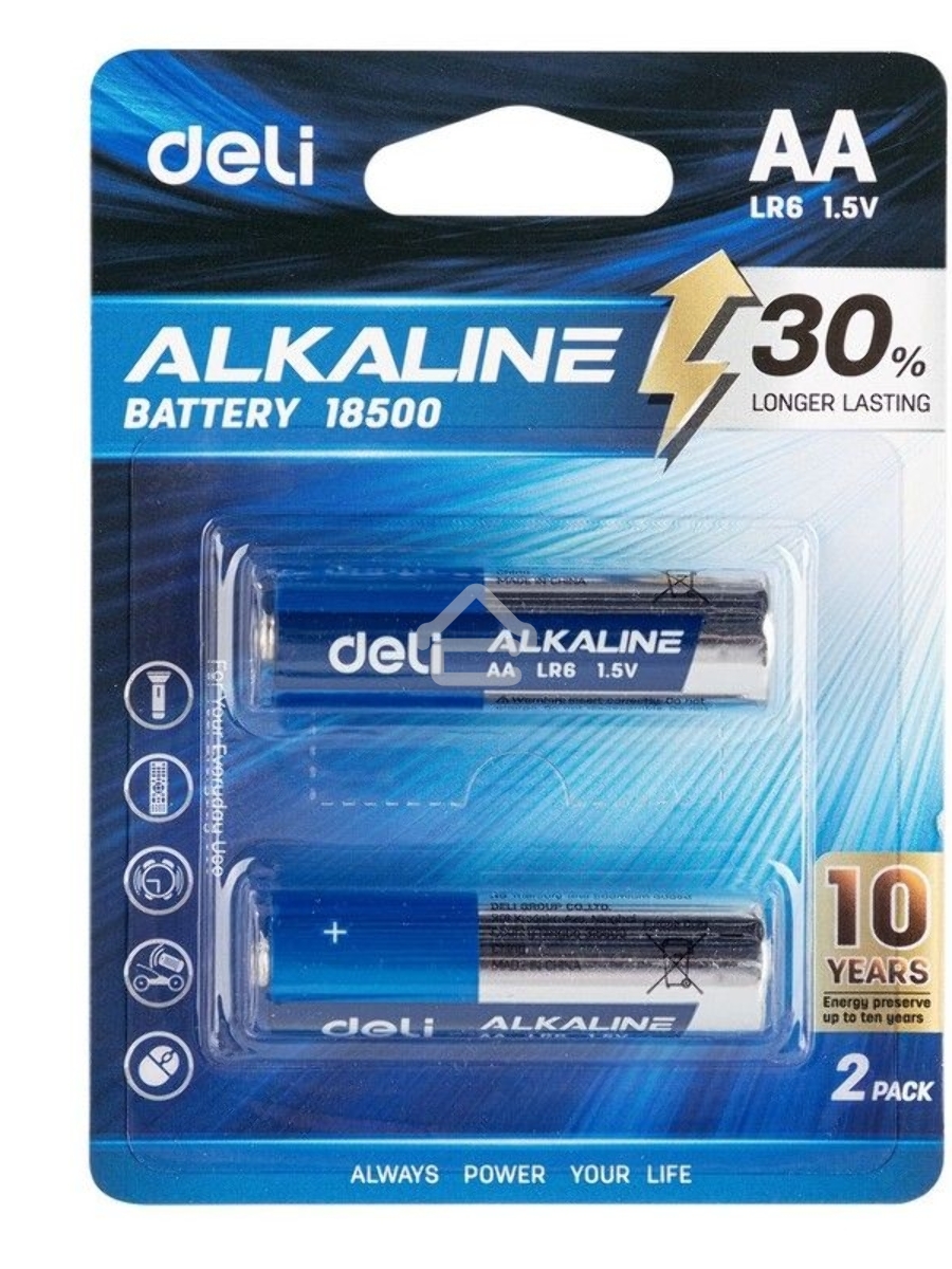 Батарейки Deli E18500 AA LR6 1.6V (2 шт) 