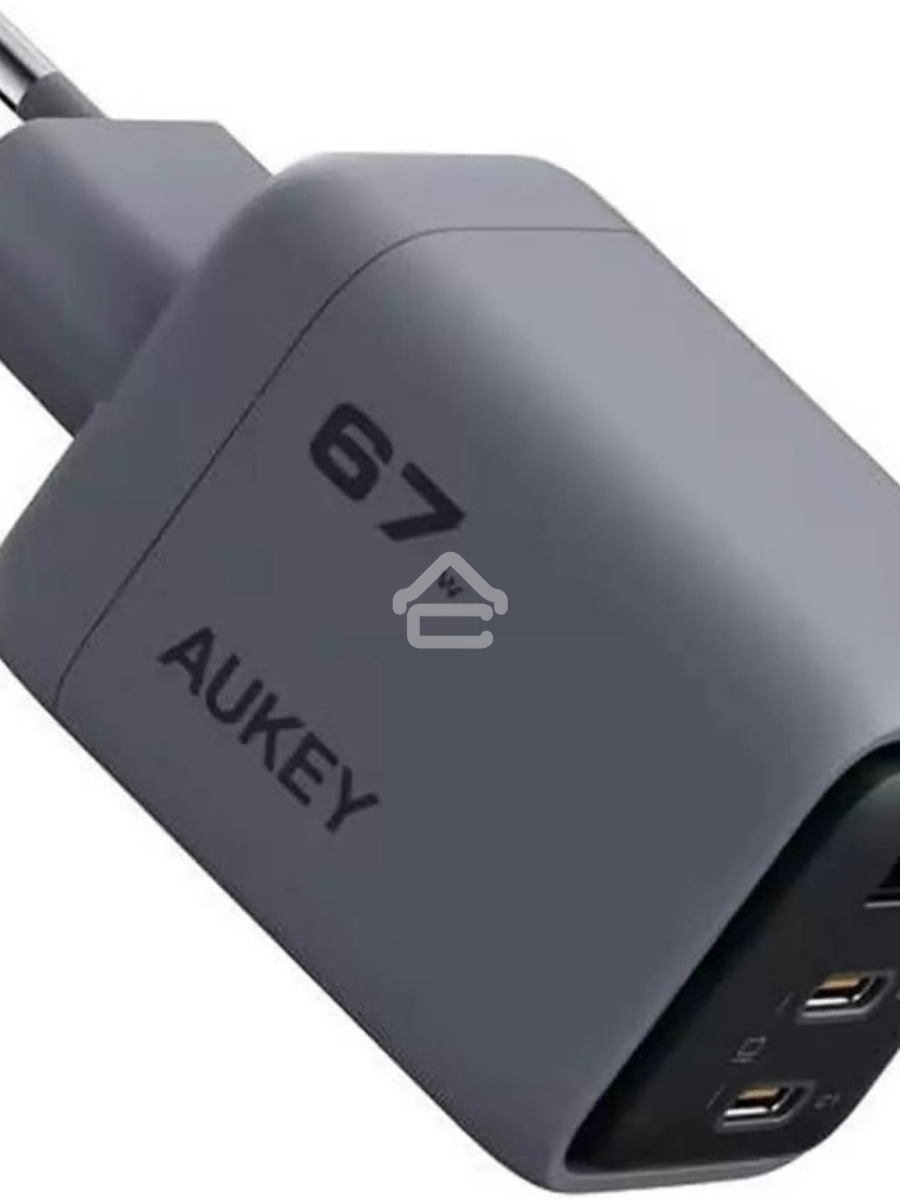 Сетевое зарядное устройство Aukey Comet Mix 67W 2C+A  серый