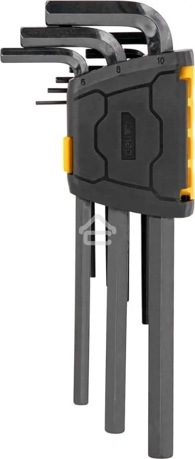Набор шестигранных ключей Deli DL231209H Материал: CR-V. Спецификация: 1,5,2,2,5,3,4,5,6,8,10мм.