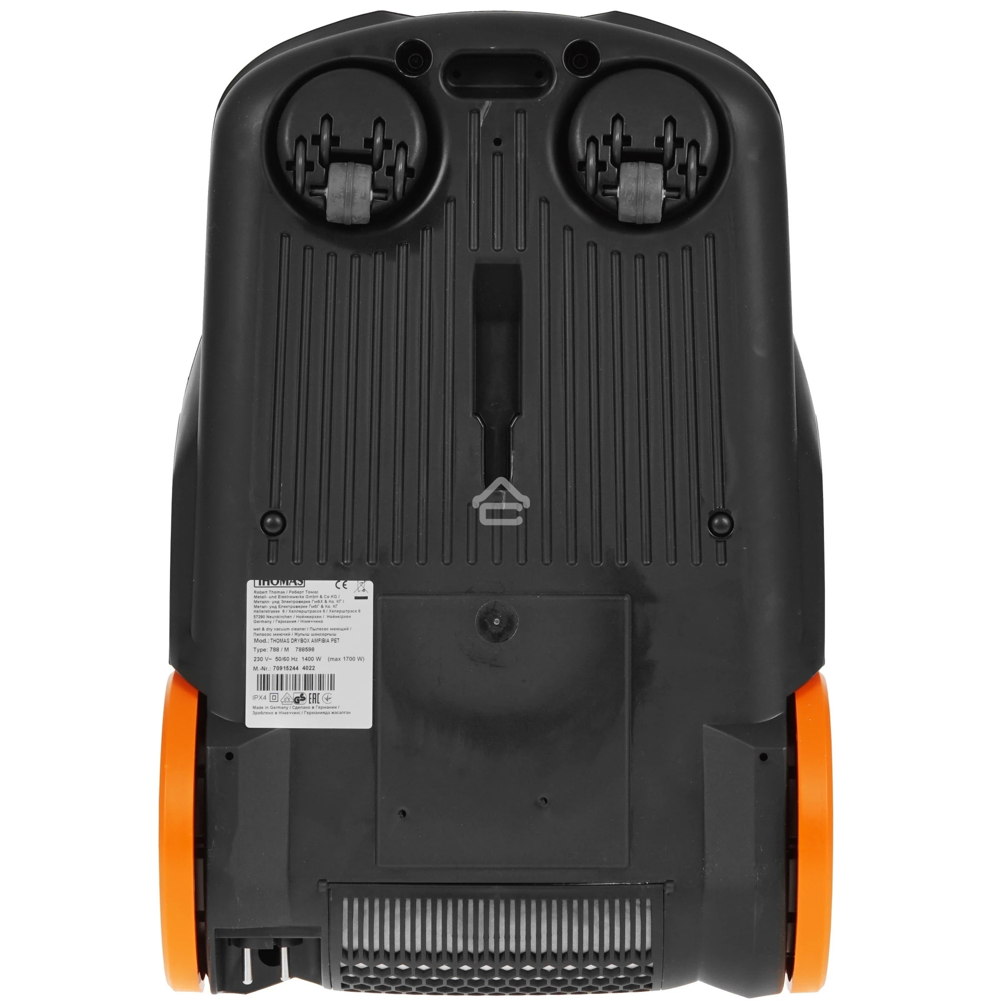 Моющий пылесос Thomas DryBOX AMFIBIA PET черный/оранжевый, 325/1700Вт, уборка влажная/сухая, пылесборник контейнер 2 л