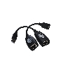 Кабель AM/AF удлинитель USB по витой паре(AM/RJ45-RJ45/AF) до 45m VCOM CU824