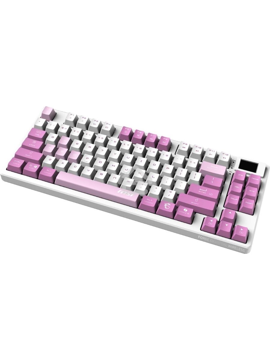Клавиатура MSI Forge GK600, USB, белый фиолетовый