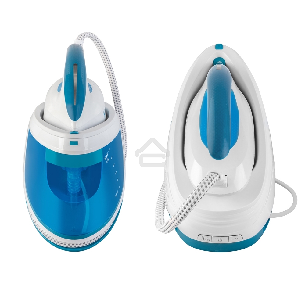 Парогенератор электрический ENDEVER Delta-450, белый/голубой, мощность 2800 Вт, подача пара 150 г/мин, макс. пар удар до 400 г/мин, 2 шт/уп