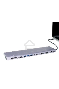 Адаптер VCOM TypeC -->3*USB3.0+2*USB2.0+VGA+RJ45+SD+TF+AUD+HDMI+DP+2*USB3.1 Data+PD<CU4703>