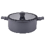 Кастрюля Maunfeld ASTRID MF20ASTR1CR из кованого алюминия со стеклянной крышкой, 20 см,3 л