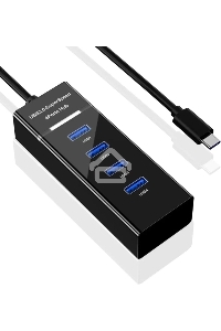 Разветвитель USB-C Digma DHUB-4USB-C-3.0 4порт. черный