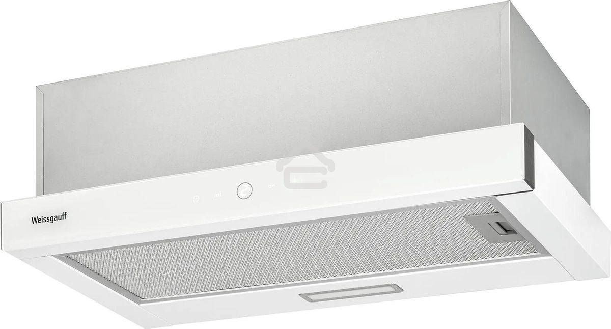 Встраиваемая вытяжка Weissgauff TEL 600 TC WH, управление сенсорное, белый