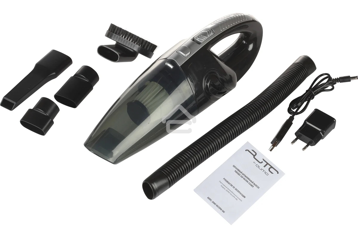 Пылесос автомобильный QUMO VaccoPM 4AU черный, 113/120 Вт, уборка сухая, пылесборник контейнер 0.5 л