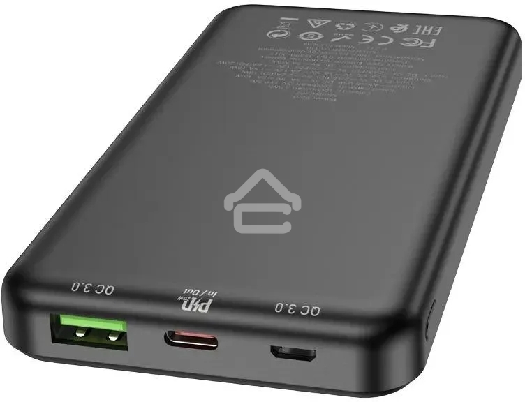 Портативный аккумулятор Hoco J87 Tacker 10000mAh QC3.0/PD3.0 20W 3A USB-A/USB-C черный