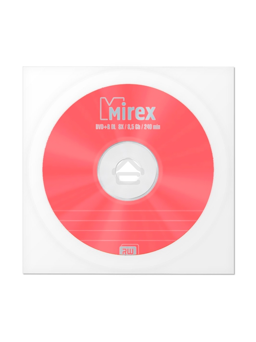 Диск DVD+R Mirex 8.5 Gb, 8x, Бум. конверт (1), Dual Layer (1/150)