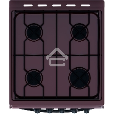Плита газовая Flama RG 24019 B коричневый, конфорок 4 шт, духовка 50 л, 50 см x 85 см x 60 см