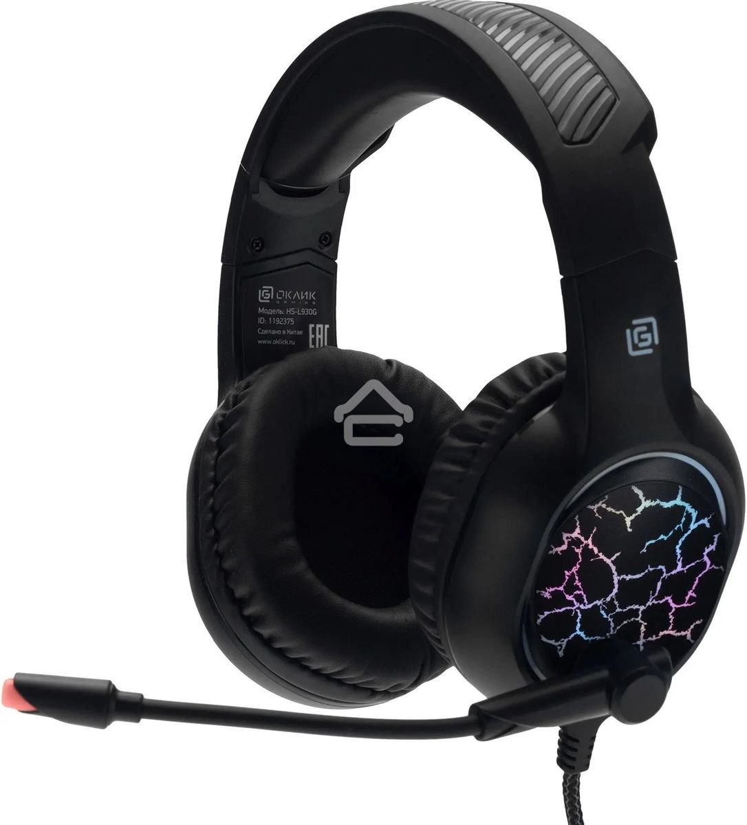 Наушники с микрофоном Oklick HS-L930G SNORTER черный/синий 2м мониторные USB оголовье (HS-L930G)