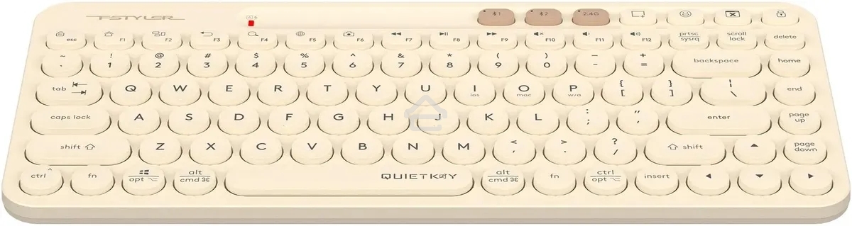 Клавиатура беспроводная A4Tech Fstyler FBK36C AS, USB, Bluetooth/Радиоканал, бежевый