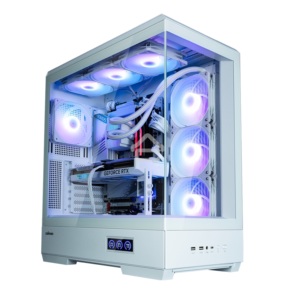 Компьютерный корпус ZALMAN P50 DS, ATX, WHITE, WINDOW, 2x3.5