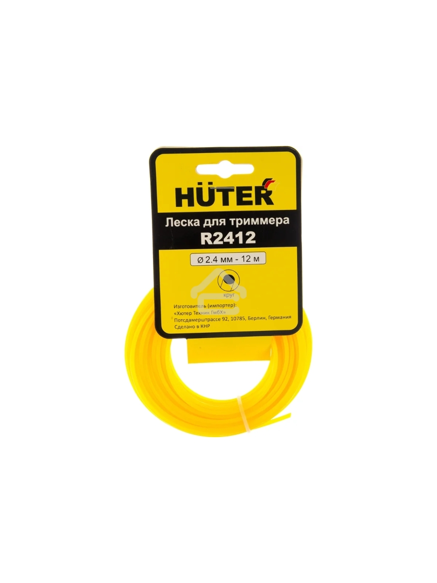 Леска для садовых триммеров Huter R2412 d=2.4мм L=12м для Huter GGT-800S(T), GGT-1000S(T), GGT-1300S(T), GGT-1500S(T) (71/2/11)