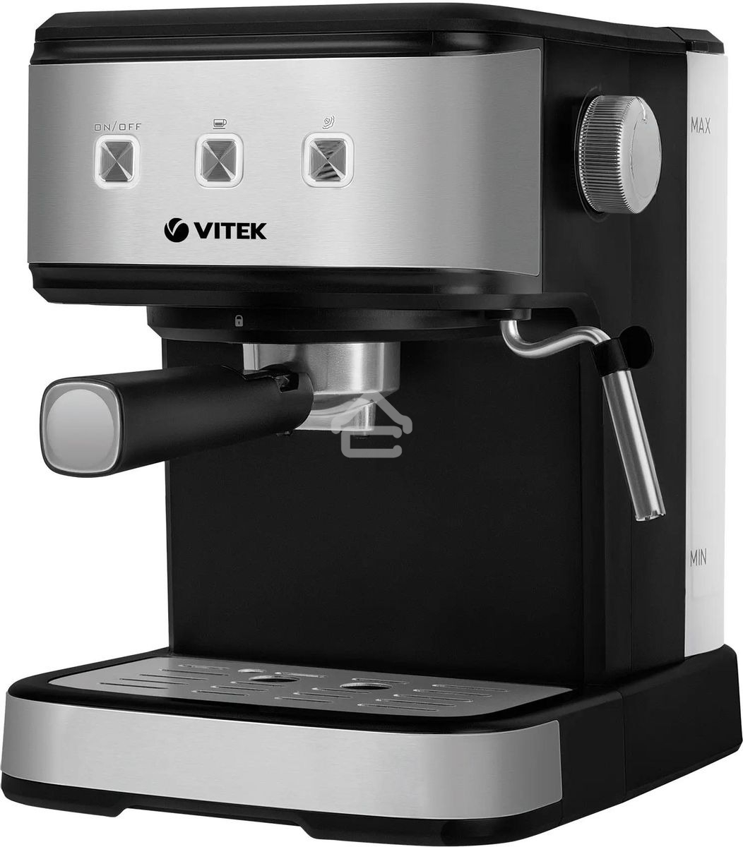 Кофеварка рожковая Vitek Midnight VT-8471 черный/серебристый 1,5 л 850Вт 15 бар