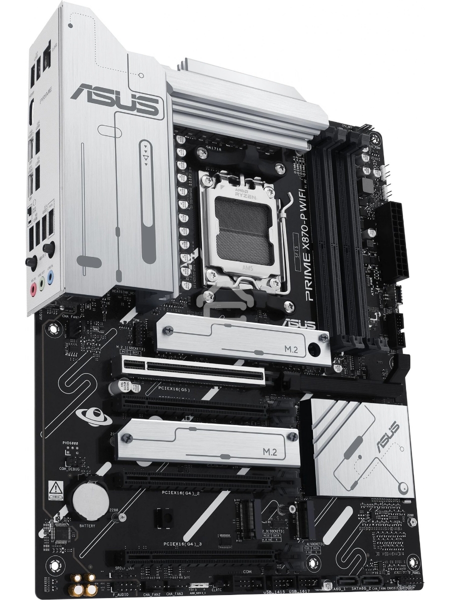 Материнская плата ASUS PRIME X870-P WIFI, AM5, AMD X870, 4xDDR5, 2xSATA, 4xM.2, 1xPCI-E 5.0 x16, 2xPCI-E 4.0 x1, 1xHDMI, 2xUSB-C, 1x 2.5Gb LAN, 4xUSB-A 3.2 Gen 1, 1xUSB-A 3.2 Gen 2, 4xUSB-A 2.0, 3x3.5 мм, 7.1, 1xWi-Fi 7, ATX