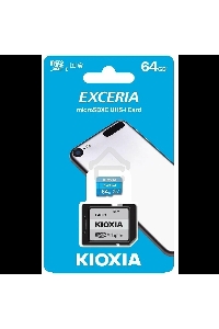 Флеш карта microSD 64GB Kioxia EXCERIA microSDXC Class 10 UHS-I U1 C10, 100 MB/s