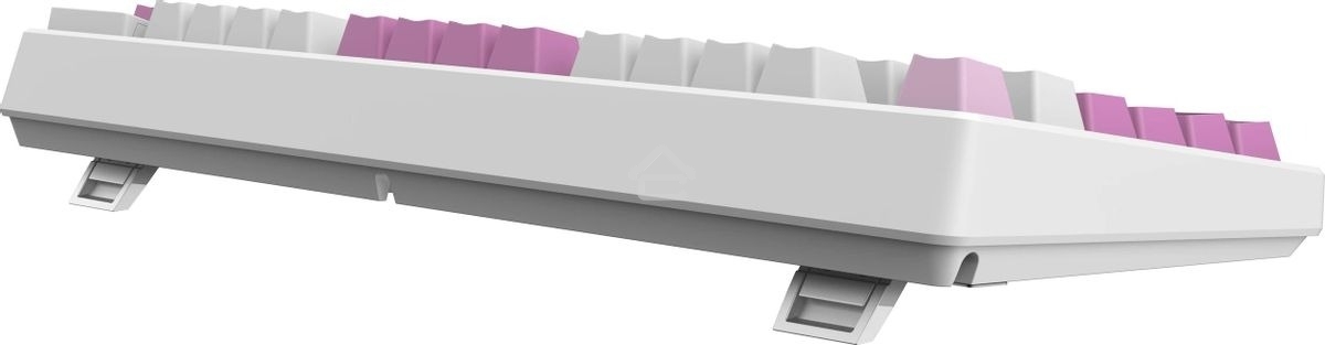 Клавиатура проводная+беспроводная MSI Forge GK600, USB, белый фиолетовый