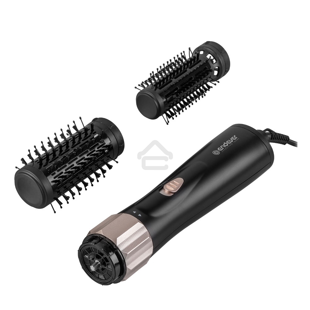 Стайлер Endever Aurora-504 1200 Вт, черный/розовое золото, 3 режима температуры, вращение в двух направлениях, керамическое покрытие