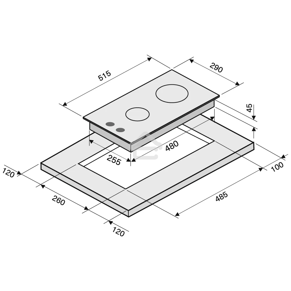 Газовая варочная панель Krona HAGEL 30 BL независимая, черный