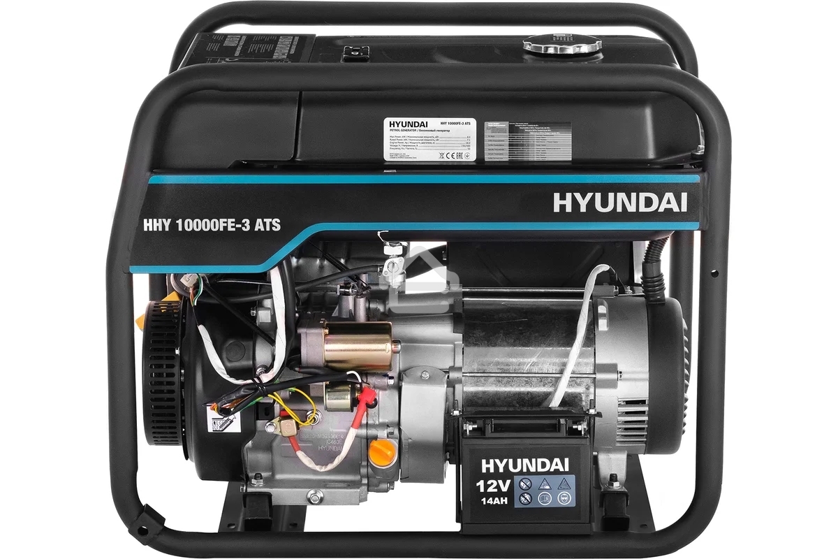 Электрогенератор бензиновый Hyundai HHY 10000FE-3 ATS, 8 кВт, 74 дБ, 89.5 кг