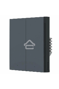 Выключатель двухклавишный без нейтрали Aqara Smart Wall Switch H1 EU (WS-EUK02 graphite) 