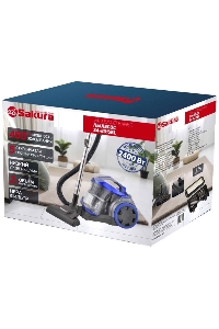 Пылесос Sakura SA-8315BL синий/черный, 450/2400 Вт, уборка сухая, пылесборник контейнер, 2 л