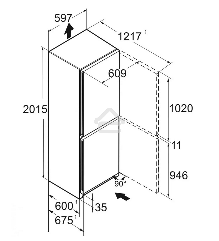 Холодильник Liebherr CNSFC 573I-22 001 серебристый двухкамерный 225/123л морозилка снизу