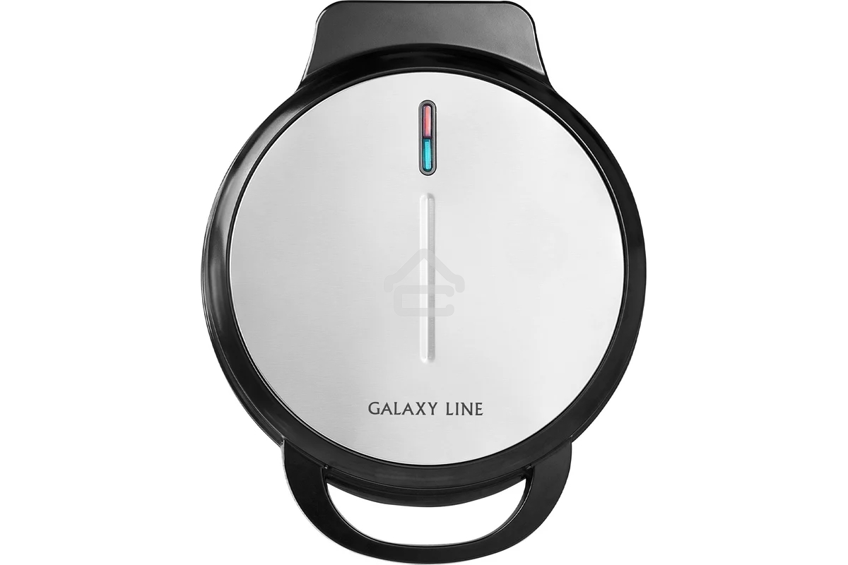 Вафельница Galaxy Line GL 2987, черный с серебристым, с несъемными пластинами, 1200 Вт