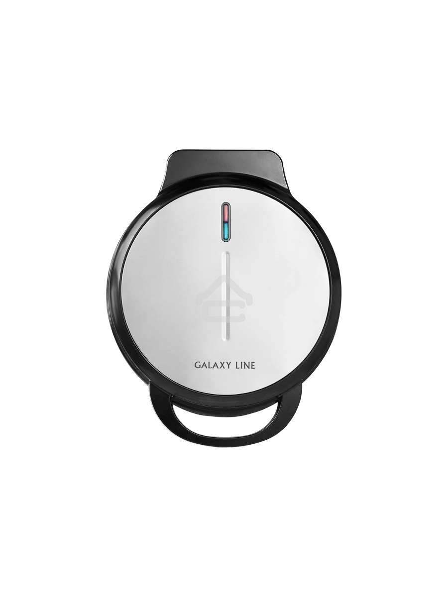 Вафельница Galaxy Line GL 2987, черный с серебристым, с несъемными пластинами, 1200 Вт
