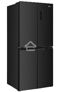 Холодильник Hotpoint HFL4 522I XBR чёрный трехкамерный 266/160 л морозилка снизу, No Frost, Side by Side