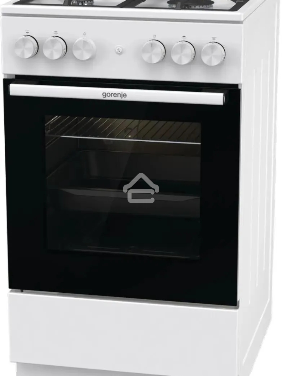 Плита газовая Gorenje GG5A11WF белый, конфорок 4 газовых, духовка 70 л, 50 см x 85 см x 59.4 см