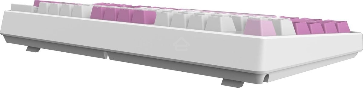 Клавиатура проводная+беспроводная MSI Forge GK600, USB, белый фиолетовый