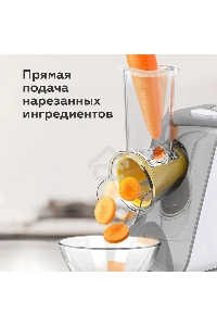 Овощерезка BQ CH1010, 150 Вт, 5 сменных насадок, белый/серый