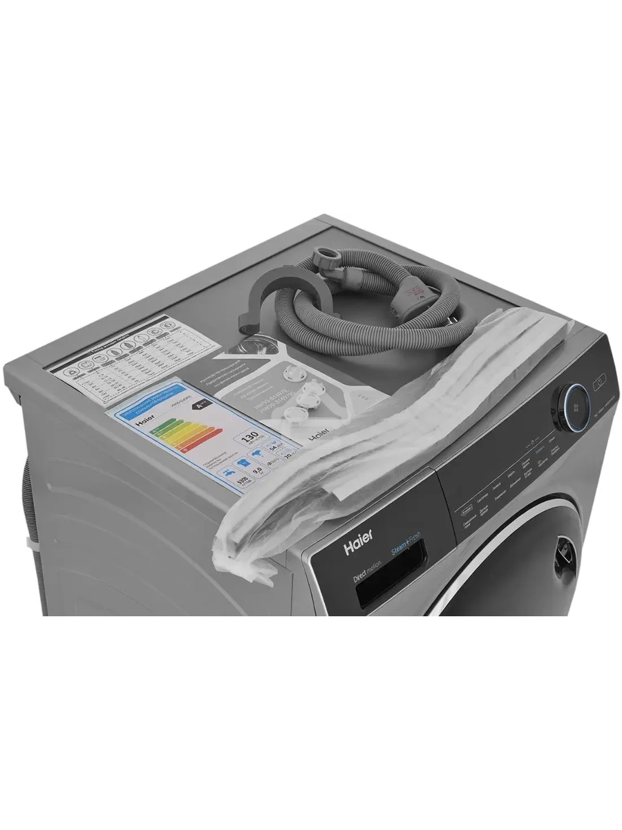 Стиральная машина Haier HW90-B14979S серебристый, загрузка фронтальная 9 кг, 1400 об/мин, A+++