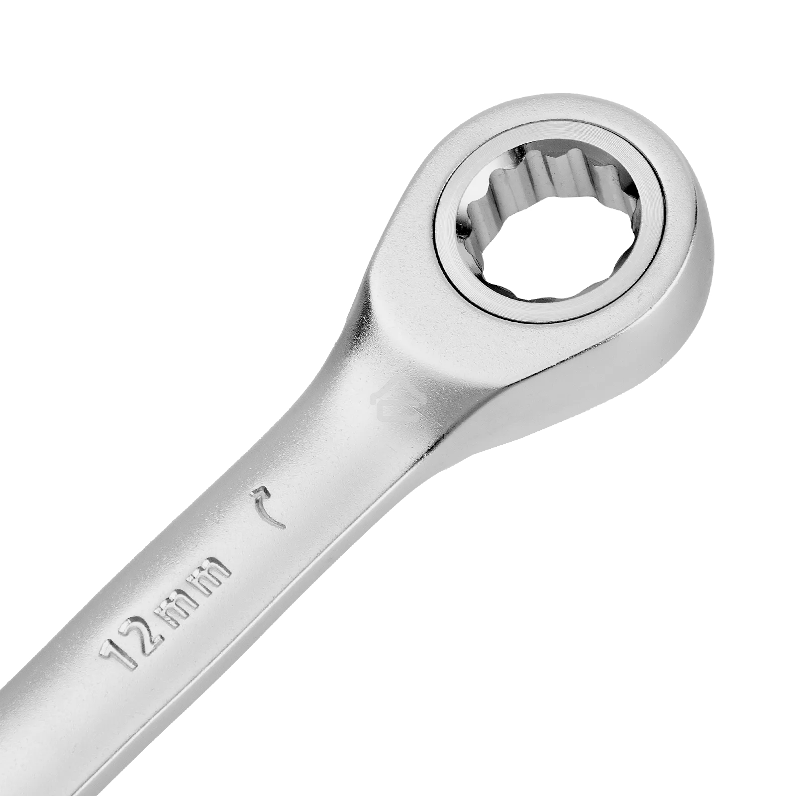 Ключ комбинированный трещоточный Denzel 14706 12 мм, CrV, матовый хром