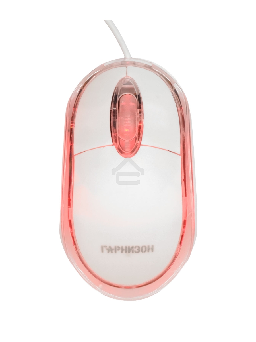 Мышь проводная Гарнизон GM-100W белый, 1000 dpi, USB, кнопки - 3