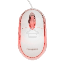Мышь проводная Гарнизон GM-100W белый, 1000 dpi, USB, кнопки - 3